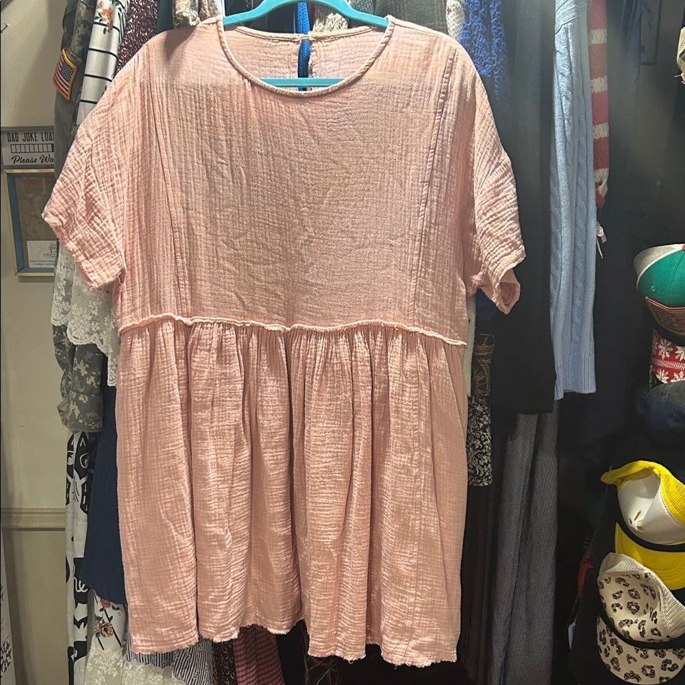 Pink Cotton Women's Top